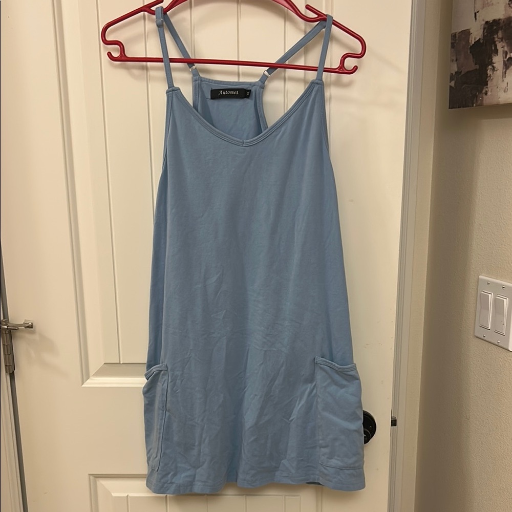 Light Blue Romper Dress